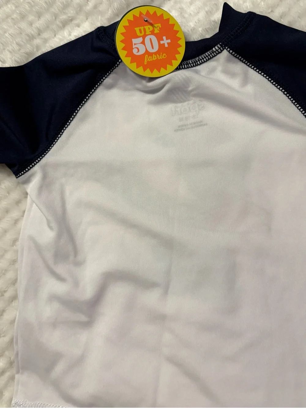 Kids UPF 50+ Sailboat Rash Guard Swim Shirt - Navy/White/Red 2 for $ 25/